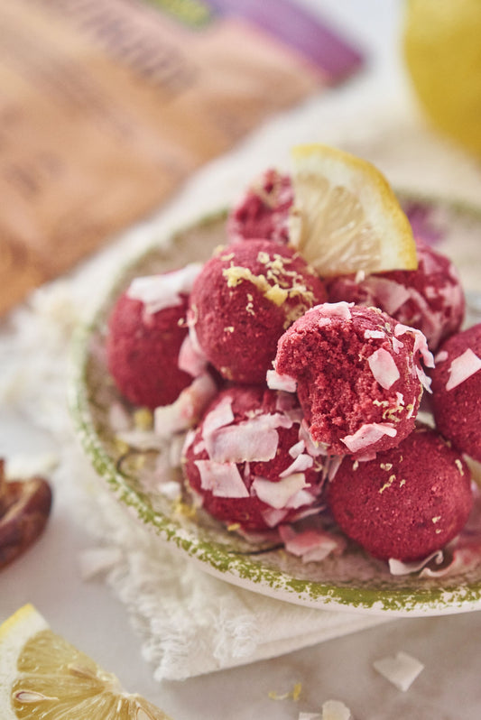 Lemon-Beetroot Bliss Balls