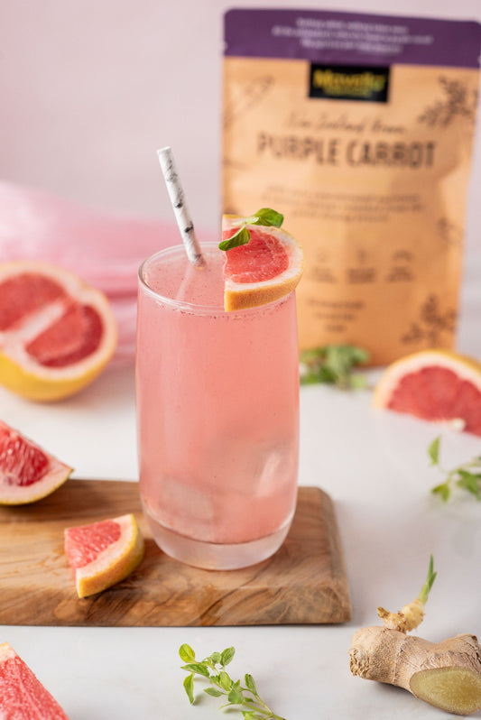 Purple Grapefruit & Ginger Mocktail