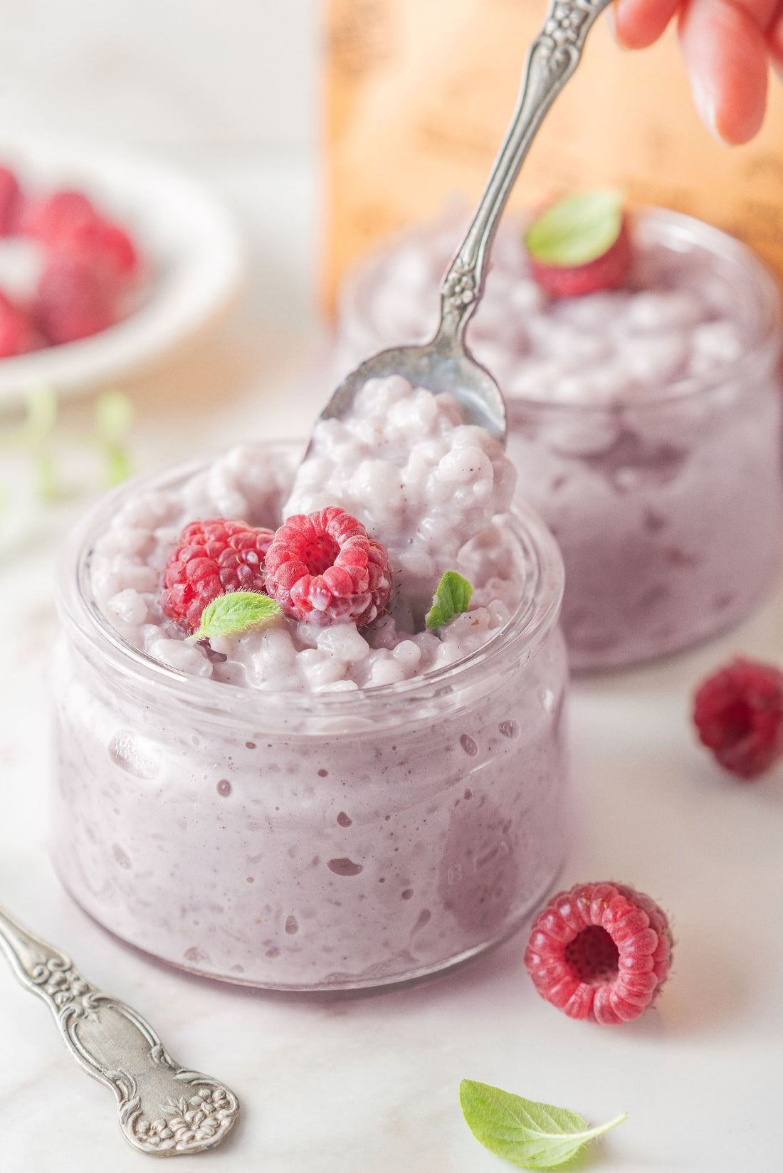 Raspberry Rice Pudding