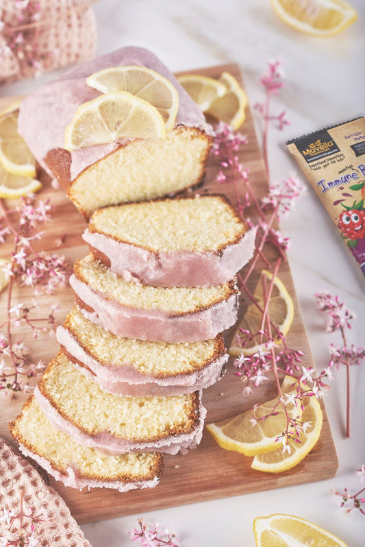 Lemon Loaf Cake with Immune Boost Glaze