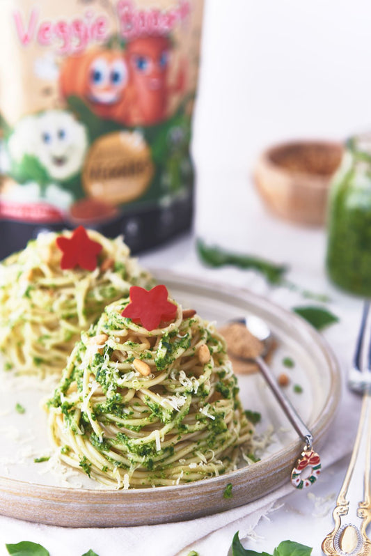 Pesto Pasta Christmas Trees