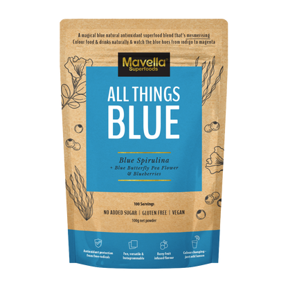 All Things Blue - Blue Spirulina, Blue Butterfly Pea Flower and Blueberries